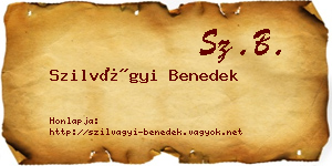 Szilvágyi Benedek névjegykártya